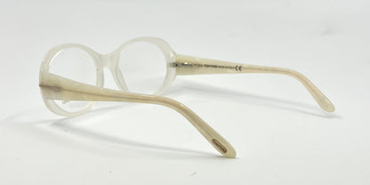 Tom Ford TF5246 024 Ivory Pearl Oval Eyeglasses 53-17-140 Italy Deadstock