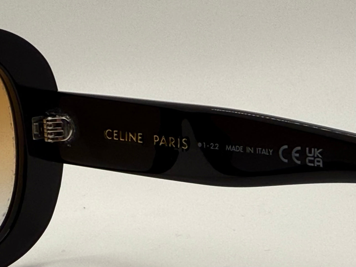 Brand New-Custom CELINE CL50106i 001 Sunglasses | Black with Amber Gradient Berko’s Designs Lenses