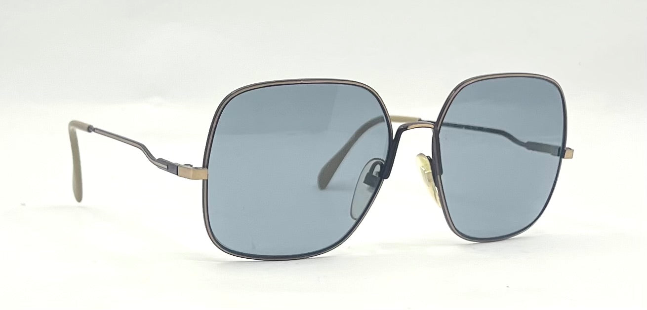 Neostyle-Vintage Oversized Square Sunglasses-New Solis Blue Custom Lenses-Germany