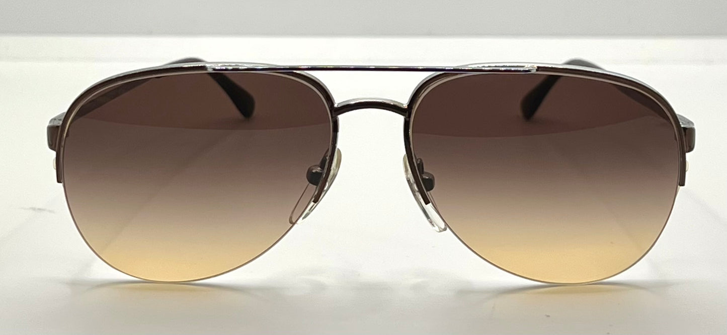 Marchon Marcolin 908/H2 Half-Rim Sunglasses w/New Custom Tobacco Gradient Tinted Lenses