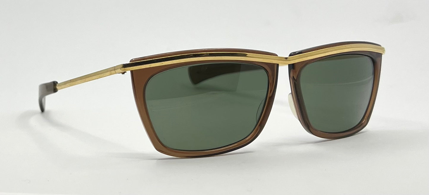 Vintage B&L Ray-Ban USA Pre-Olympian Deluxe Gold Tortoise Sunglasses BL Lenses