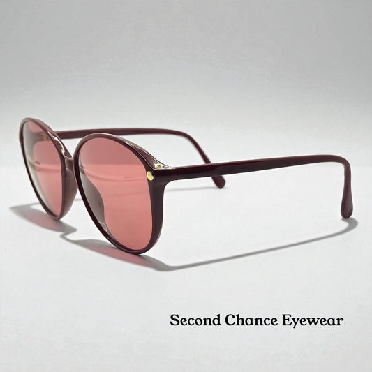 Silhouette Vintage  Sunglasses w/New Solid Rose Custom Lenses-Unworn/NOS-Austria