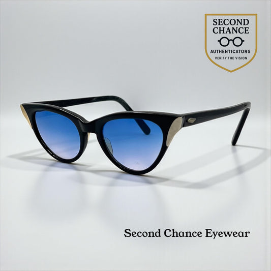 SRO VINTAGE Cat-Eye Sunglasses USA Made-New Blue Gradient Custom Lenses