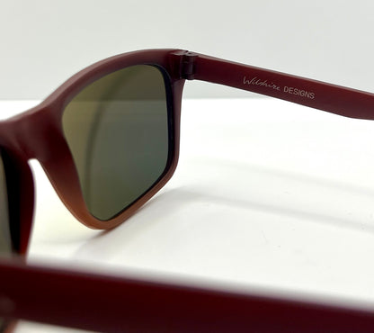 Mira M45 Vintage Sunglasses – Matte Red Frame w/ Yellow Mirror Lenses – NOS