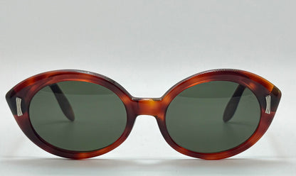 Vintage SRO U.S.A. 5 3/4 - Tortoise Panto Sunglasses with Brand New, Custom Berko's Designs Evergreen Lenses