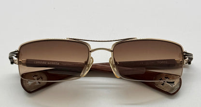 Chrome Hearts TOPPS
-Wood Temple-VINTAGE Rimless Sunglasses-Unworn Full Kit-Japan