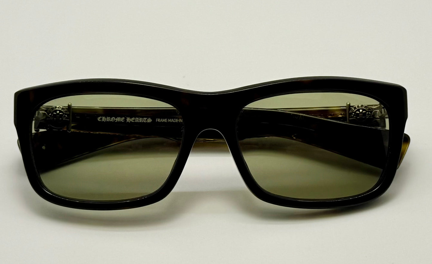 Brand New Chrome Hearts “MYDIXADRYLL” Sunglasses Tortoise Frame w/.925 Sterling Silver-Made in Japan