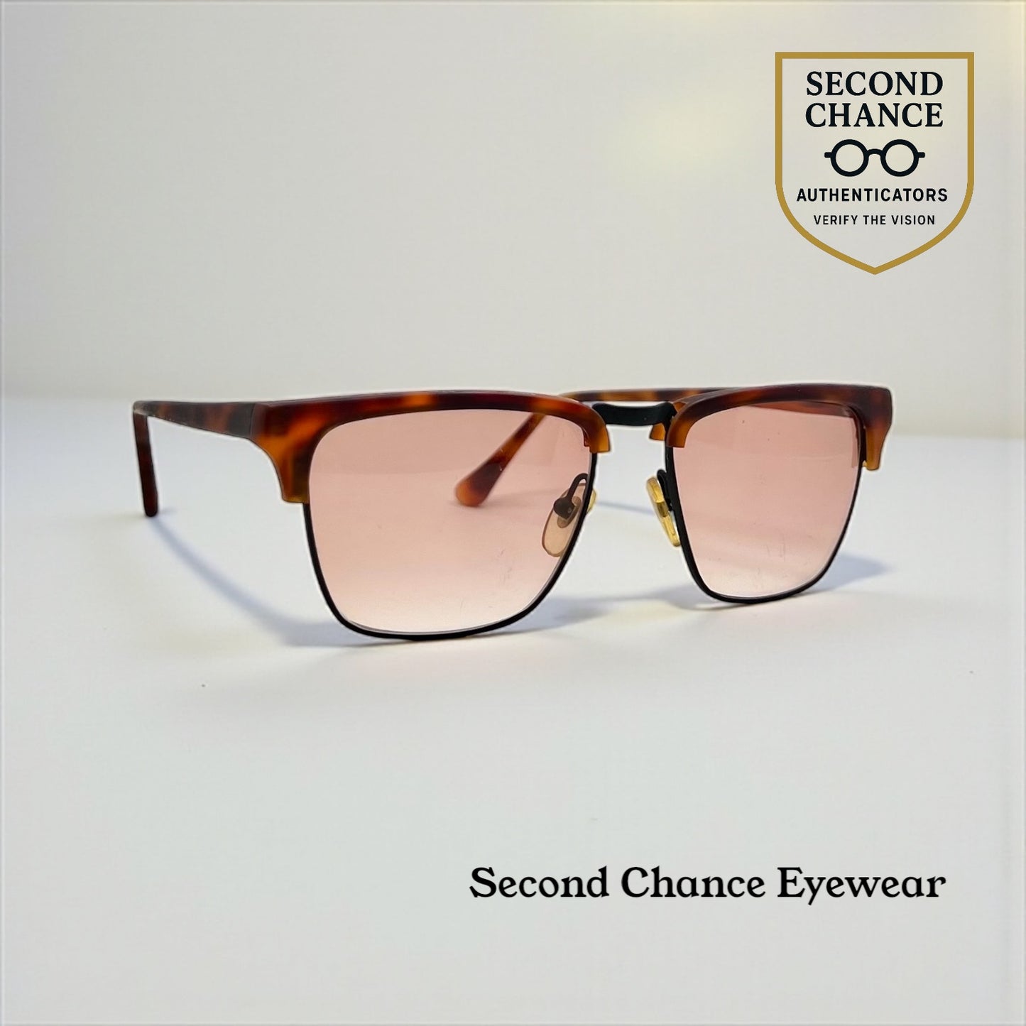 MODO Mod.150 Vintage Tortoise Browline Sunglasses-Unworn-New Customs
