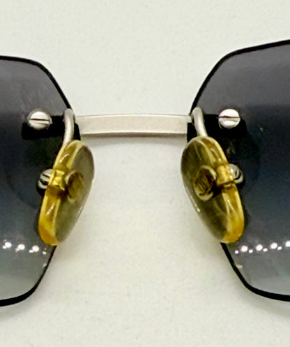 Chanel 4051-B Crystal CC Rimless Shield Sunglasses 170/76 Unworn Original Case