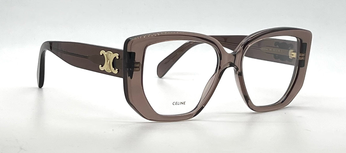Celine Triomphe CL50146I Brown Cat Eye Eyeglasses Unworn-Full Kit-Italy