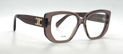 Celine Triomphe CL50146I Brown Cat Eye Eyeglasses Unworn-Full Kit-Italy