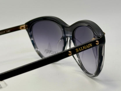 BRAND NEW/UWORN Deadstock Balmain BL 2007 Sunglasses – Made in France, Black/Smoky Grey