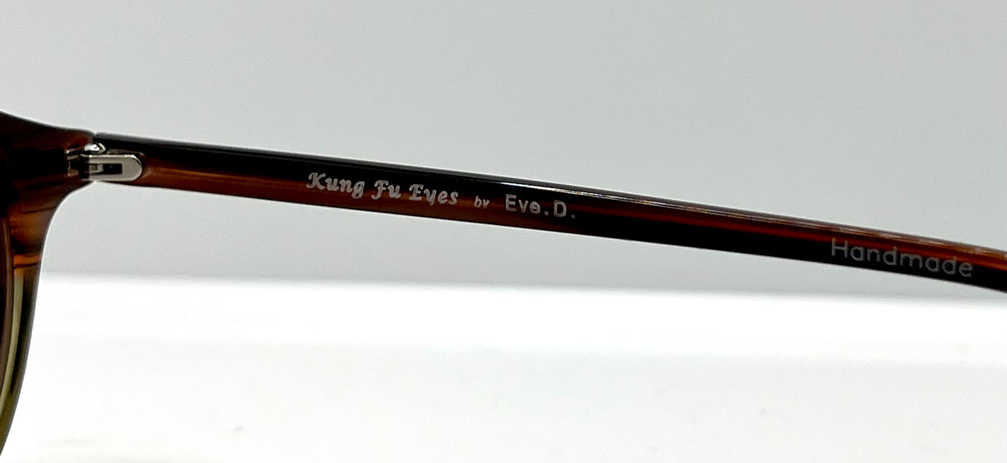 Kung Fu Eyes by Eve D – Model SCOTT 1060 – Handmade in Germany w/New, Custom Brown Gradient Lenses