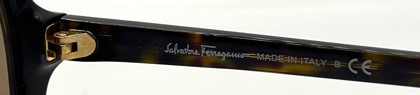 Salvatore Ferragamo 2178 102/73 Tortoise Brown 63mm Sunglasses Italy NOS
