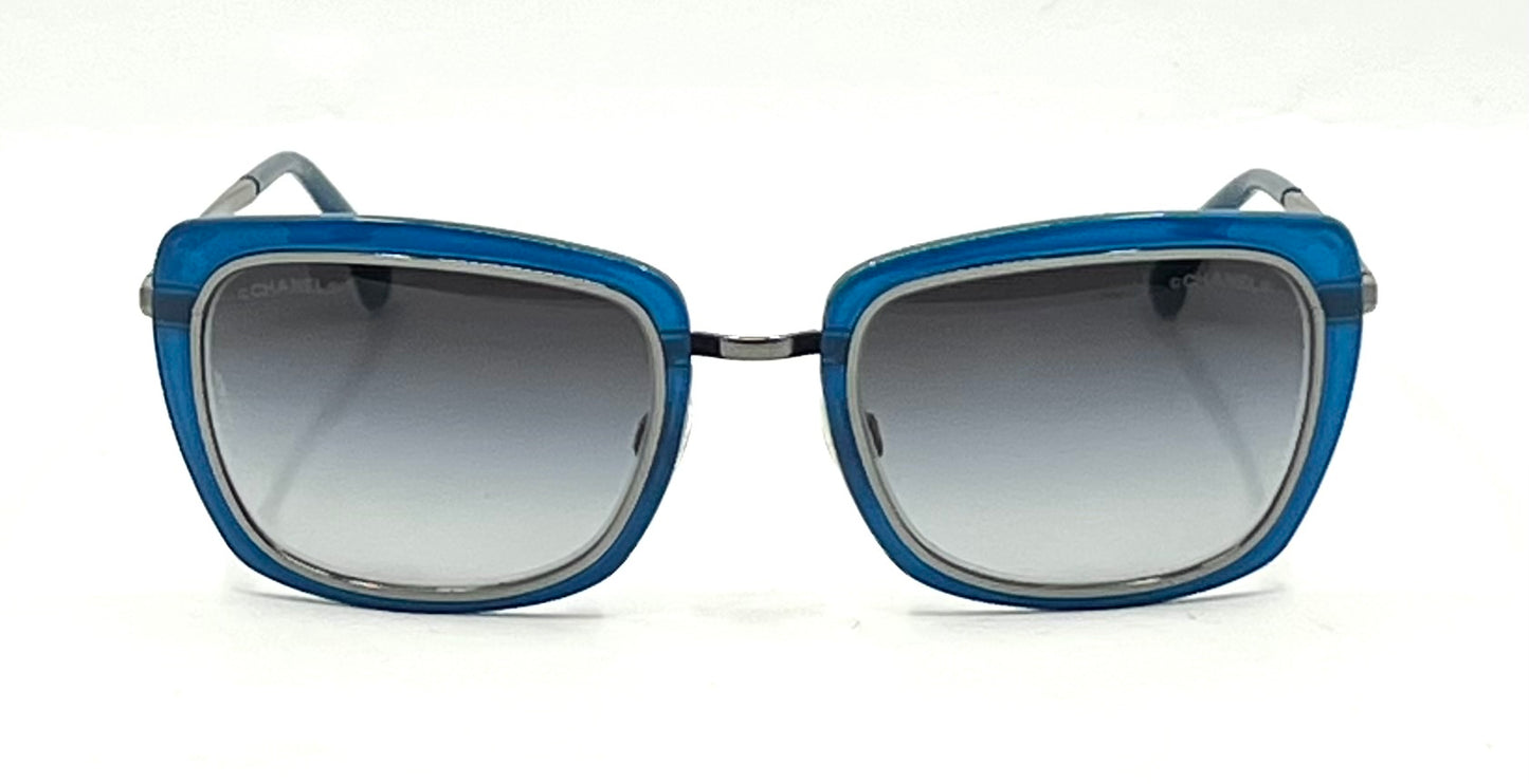 CHANEL 4203 Blue Sunglasses-Y2K VINTAGE Deadstock w/ Case & Cloth-Italy