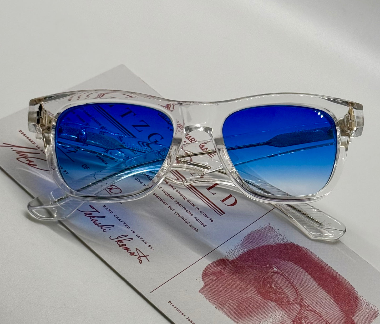 Jacques Marie Mage FITZGERALD in CLEAR 2-Limited 450-Full Kit-Blue Gradient Custom Lenses