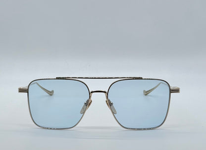 Chrome Hearts AM Gold Plated – Solid Light Blue Lenses – Deadstock Full Kit