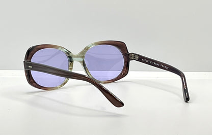 ARTOPTIC INES 52-20 – Vintage French Butterfly Sunglasses w/New, Custom Violet Lenses-Deadstock
