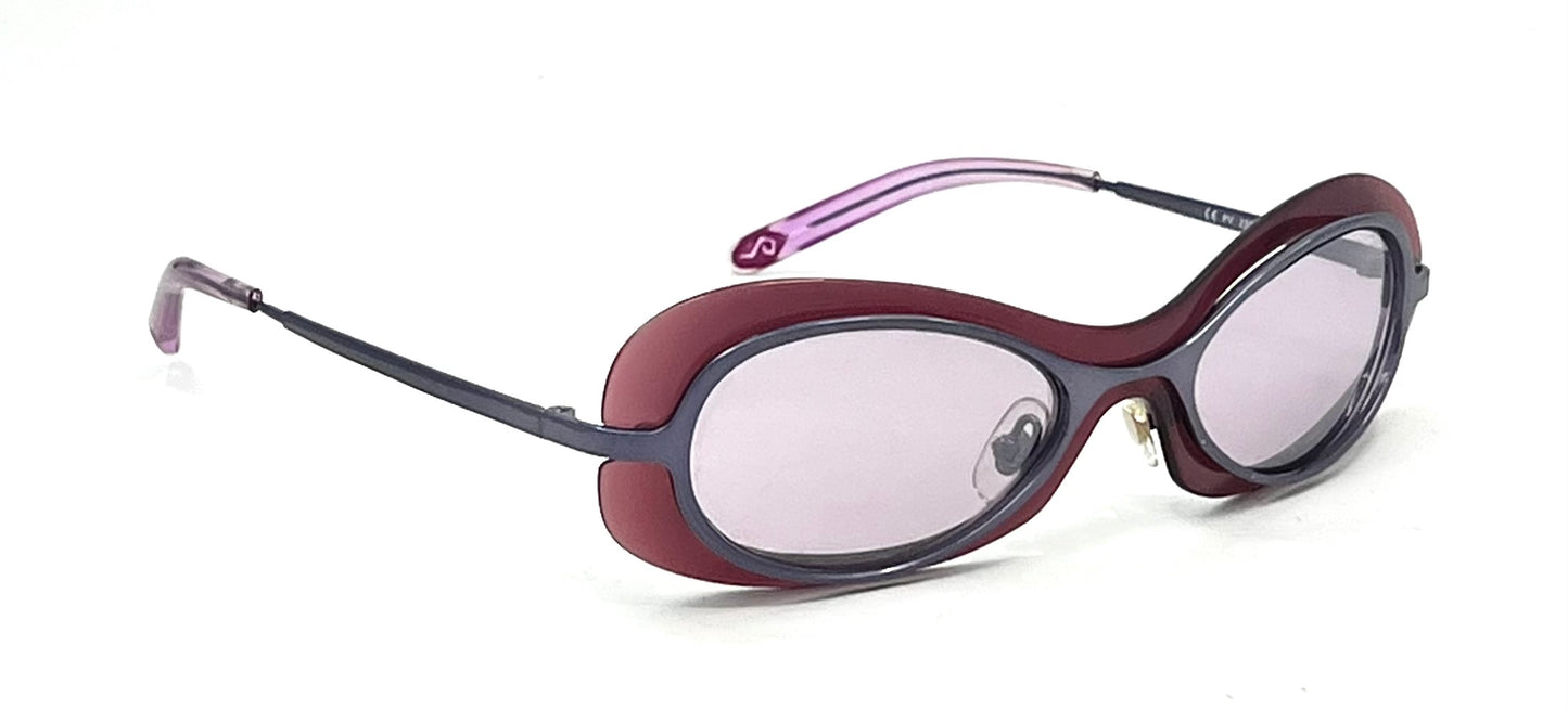 HIERO PV239 Y2K Titanium Japan Sculpted Oval Sunglasses Deadstock