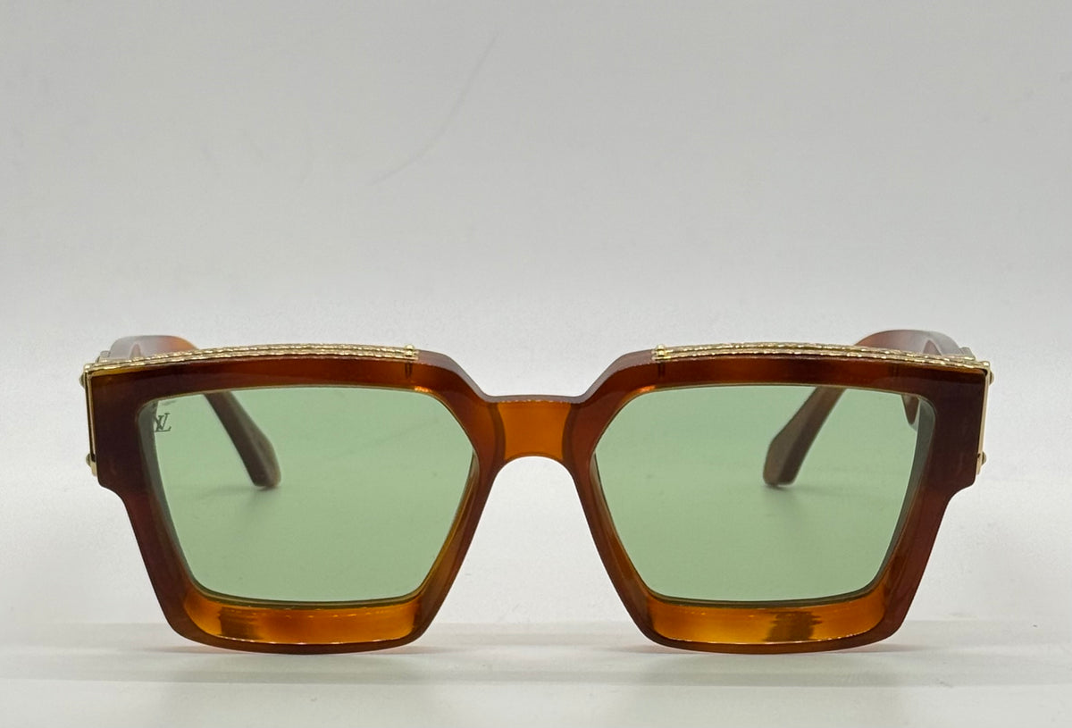 Louis Vuitton 1.1 Millionaires Z3401W Crystal Brown Green Lens Sunglasses
