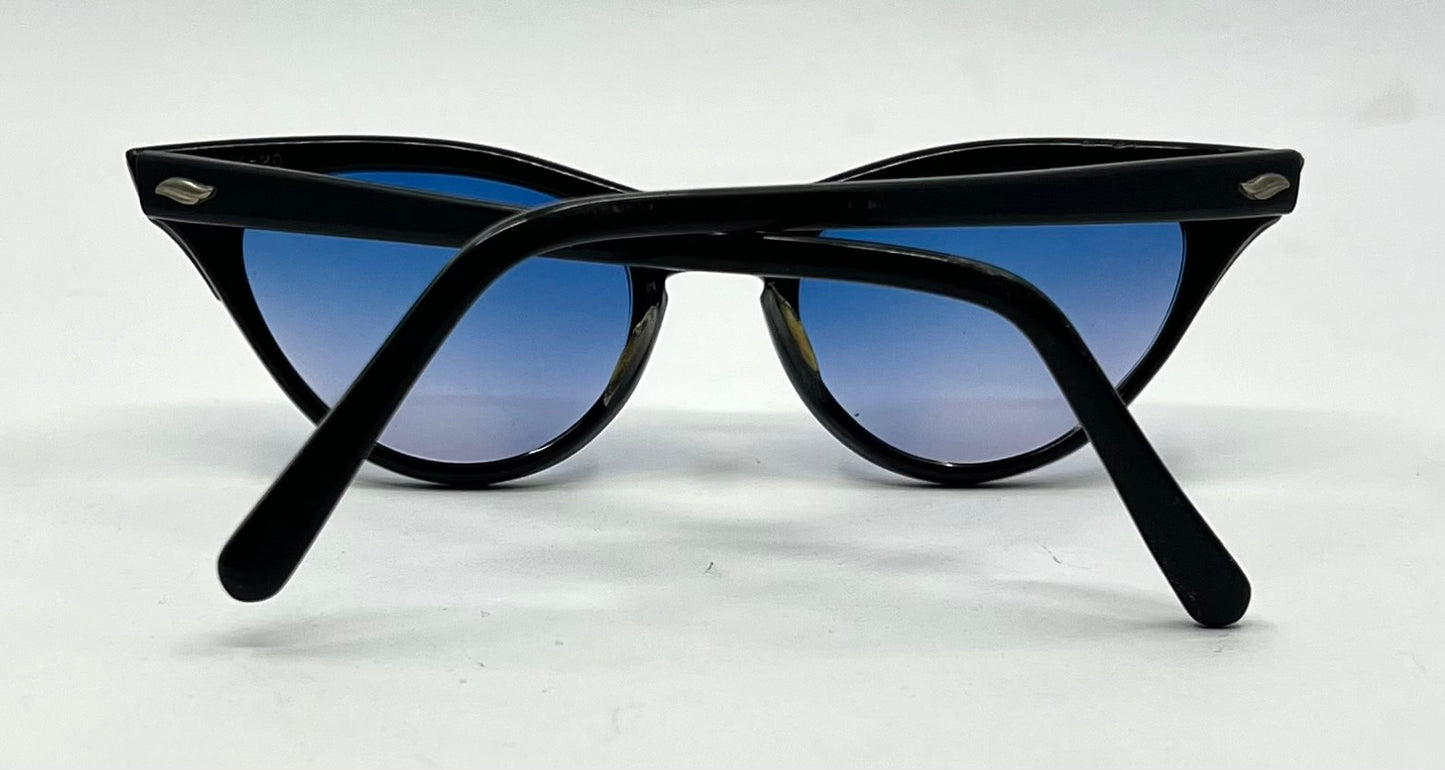 SRO VINTAGE Cat-Eye Sunglasses USA Made-New Blue Gradient Custom Lenses