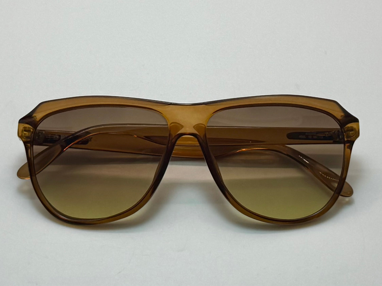 Vintage Playboy 4655 10-Deadstock Austrian Aviators with Custom Berko’s Designs Gradient Brown to Persimmon Lenses