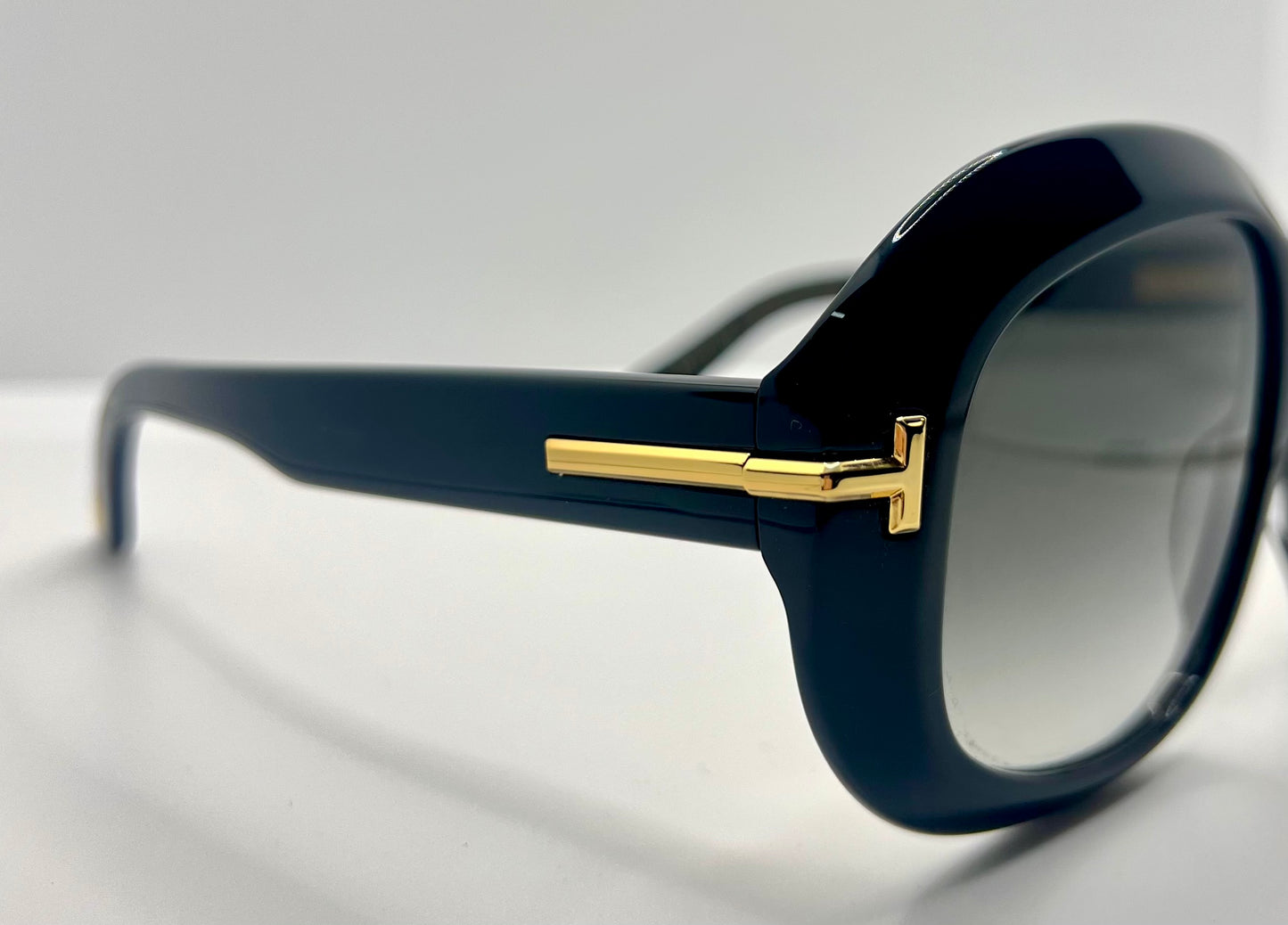 TOM FORD ICON COLLECTION TF1237 01B Sunglasses-ZEISS Gradient Lenses-Full Kit-NEW