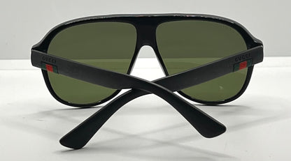 GUCCI Web Ribbon Oversized Aviator Sunglasses – Deadstock – Full Kit – Made in Italy