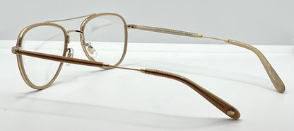 Garrett Leight Linnie PLBGE-MG Pearl Beige Matte Gold 51-19 Eyeglasses – Full Kit, New