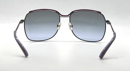 Hogan HO49 Gunmetal Purple Butterfly Sunglasses-Grey Lavender Gradient Lenses-Unworn