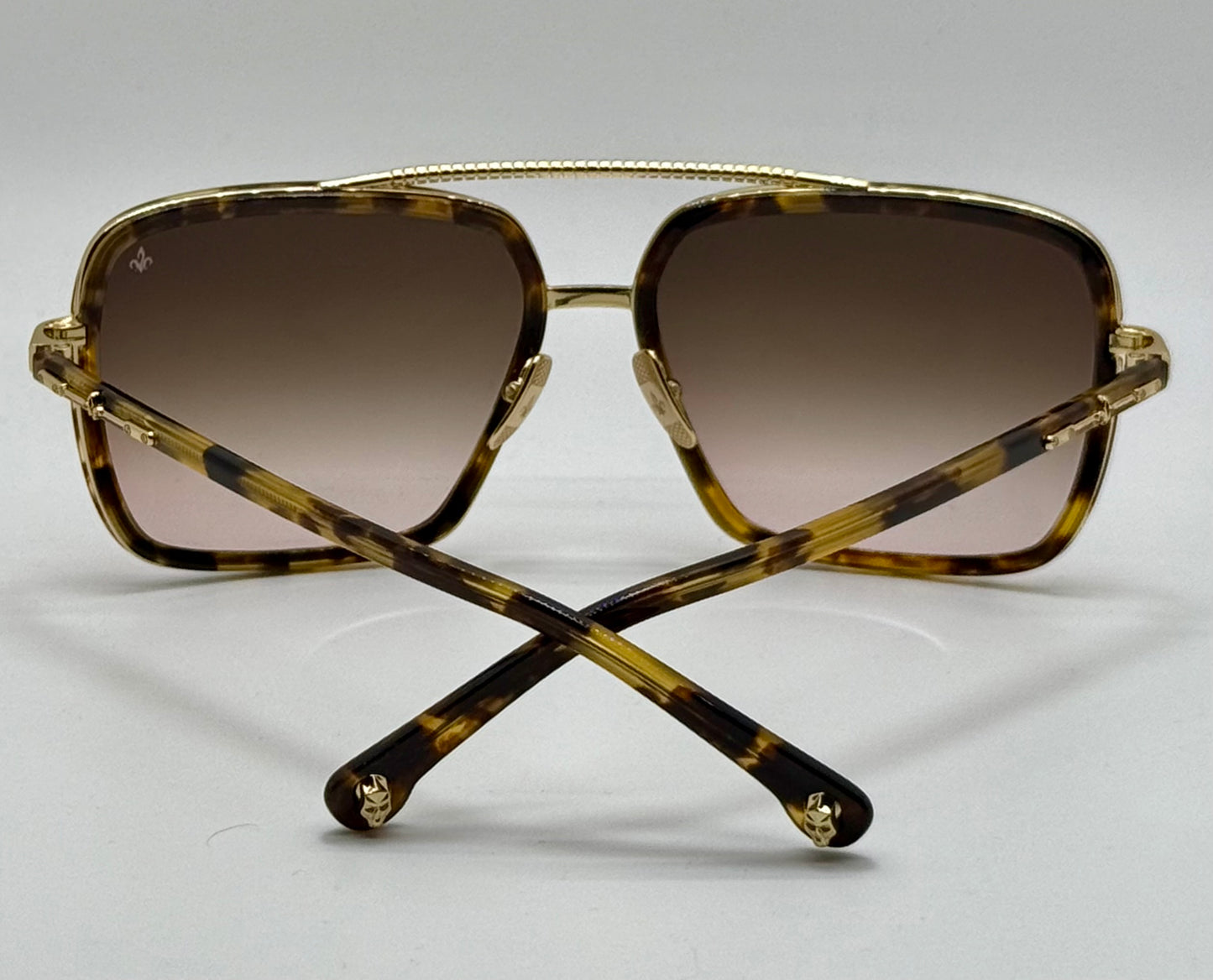 Brand New Philippe V No. 9 Sunglasses-Tortoise & Gold 63mm Frame-Handmade in Japan