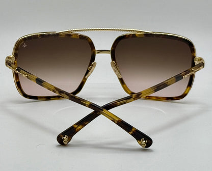 Brand New Philippe V No. 9 Sunglasses-Tortoise & Gold 63mm Frame-Handmade in Japan