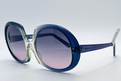 Vintage Emilio Pucci Sunglasses - Unworn New Old Stock (NOS) - Gradient Blue & Clear Frames