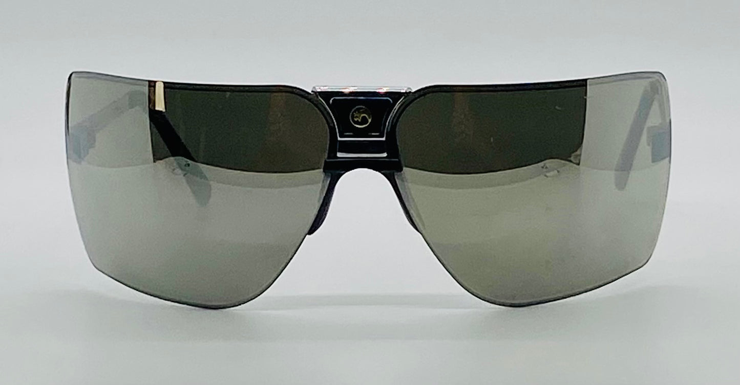 VINTAGE 1980s GARGOYLES USA-2nd Generation CHROME Mirrored Sunglasses-85mm w/Original case