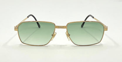 Dunhill 6142 004 Gold Vintage Sunglasses-New Green Gradient Custom Lenses-Unworn