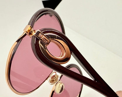 Christian Dior New Volute 58EVC Vintage Sunglasses-Rose Lenses-Full Kit-NOS/Unworn-57mm