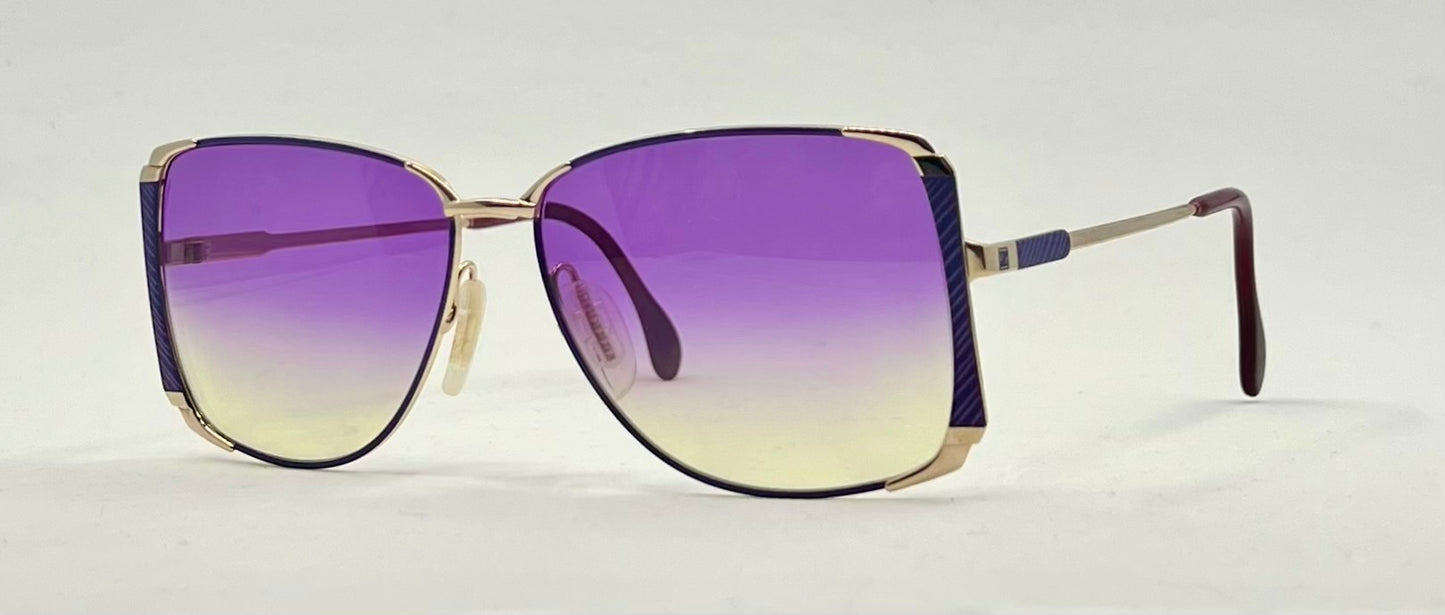 ZEISS 9293/0 Vintage Sunglasses w/New Purple to Yellow Gradient Custom Lenses-60mm
