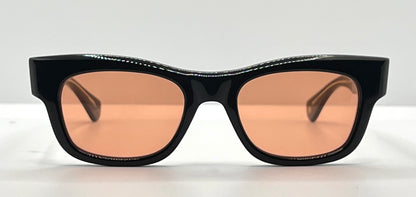 Garrett Leight California Optical WOZ BK Sunglasses–Black Frame-Cherry Tinted Lenses– Brand New-Full Kit