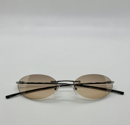 Gucci Gg1714|S 6Lb6P Rimless Oval Sunglasses 51-19-135 Deadstock Y2K Vintage