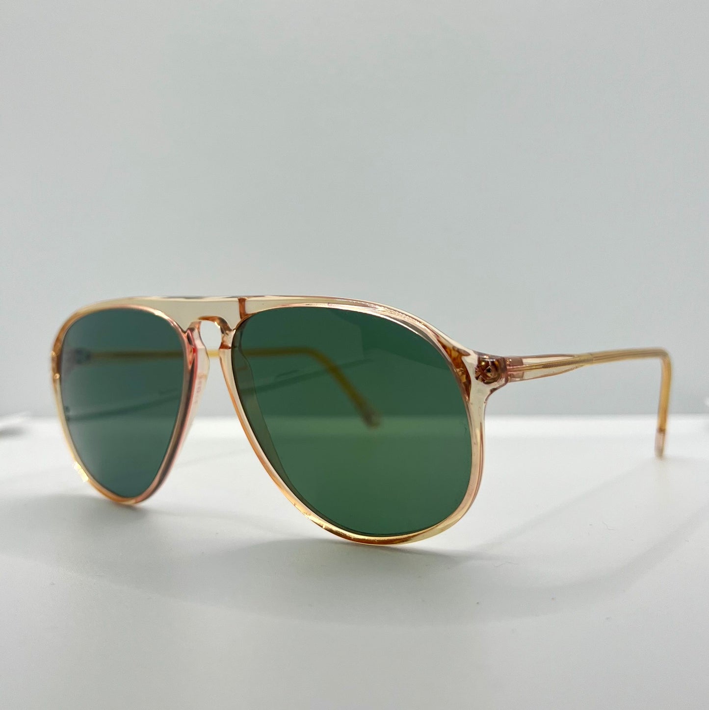 LOGO Paris LP 275 Vintage Sunglasses-Gold/Amber Frame-Custom Lenses-Deadstock-Italy