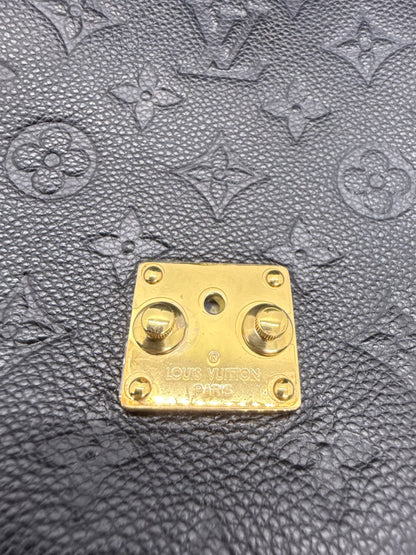 Louis Vuitton Pochette Metis Empreinte-Noir Black Leather Bag-Entrupy