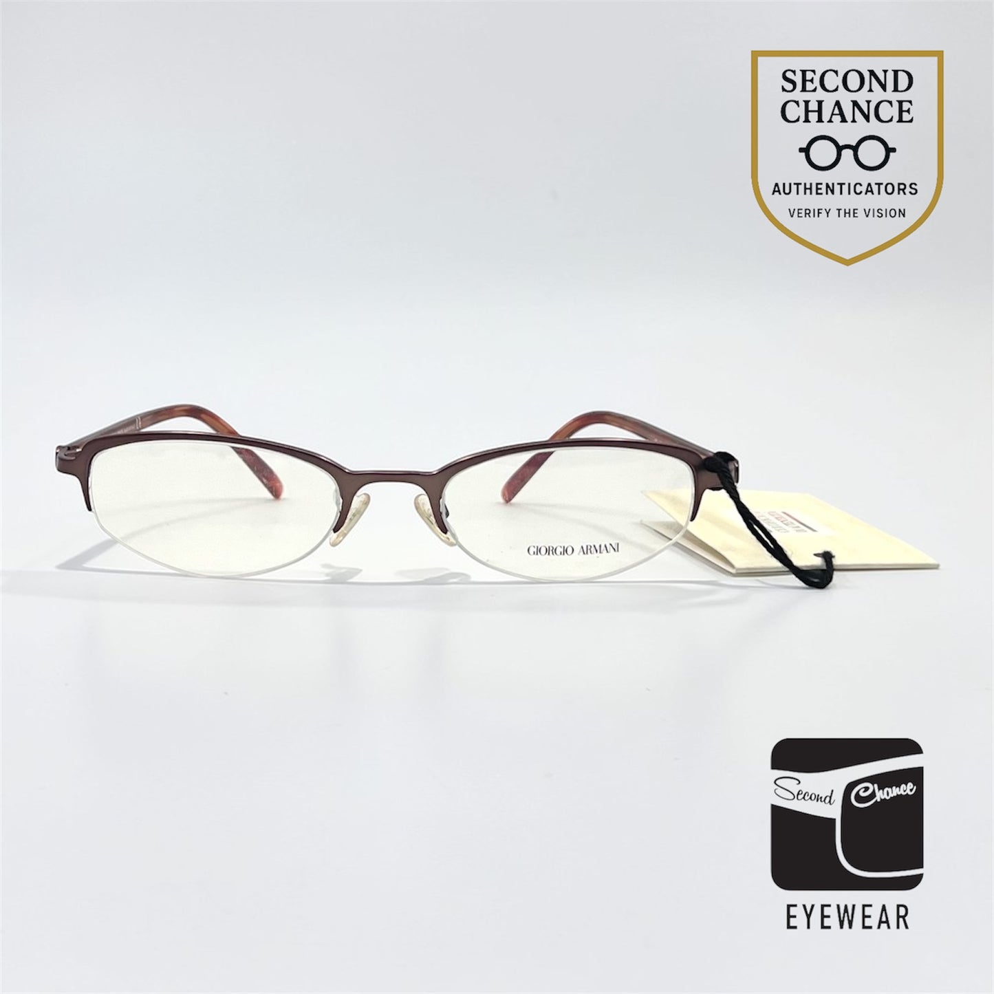 Giorgio Armani GA465 Vintage Semi-Rimless Optical Frame-Unworn-Italy