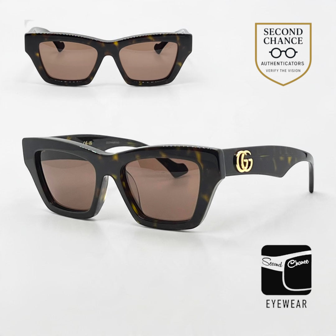 Gucci GG1753S 002 Tortoiseshell Brown Sunglasses-Unworn/Full Kit Made in Italy