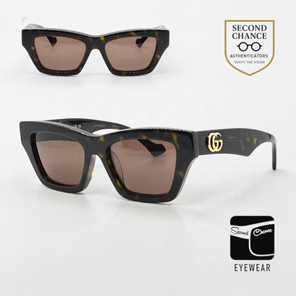 Gucci GG1753S 002 Tortoiseshell Brown Sunglasses-Unworn/Full Kit Made in Italy