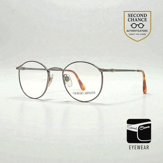Giorgio Armani 132 Round Optical Eyeglass Frame-VINTAGE-Unworn-Italy