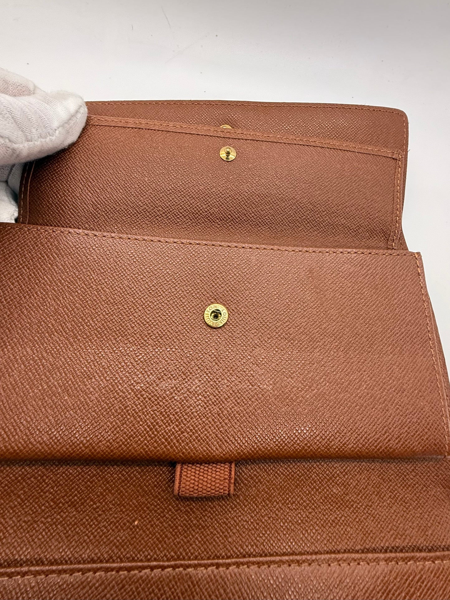 Louis Vuitton Vintage Monogram Long Wallet Clutch Brown-Authentic-France