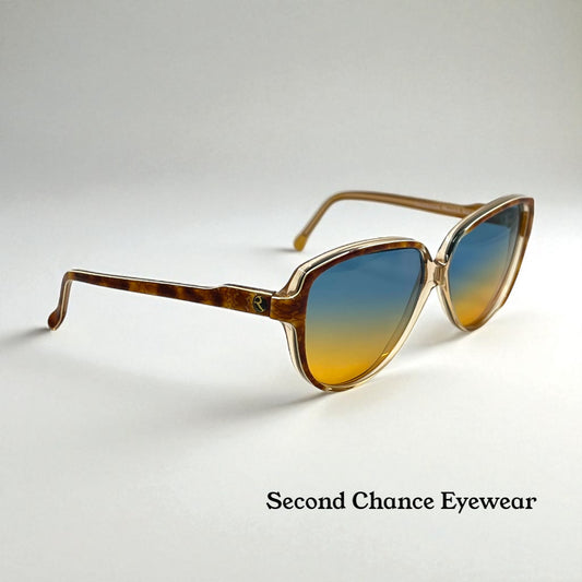 Rochas Paris 4604 Vintage Sunglasses w/New Gradient Tint Custom Lenses-Handmade in France-Unworn