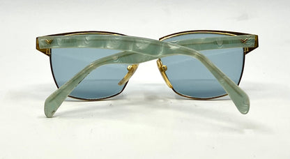 Vogart Line Mod 669 Vintage Deadstock Sunglasses Italy Custom Blue Lenses
