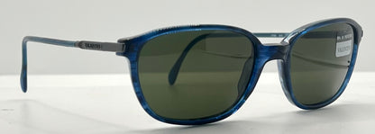 Valentino V708 649 – Sapphire Blue Vintage Sunglasses–NOS-Spring Hinges-Italy