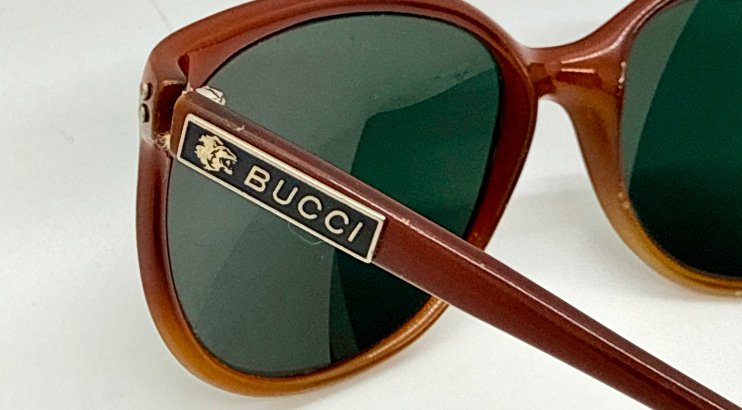 BUCCI 2001/116 Vintage French Sunglasses with Original Glass Lenses
